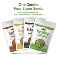 Nivlif Organic Super Seeds Combo with Flax Chia Pumpkin and Sunflower Seeds